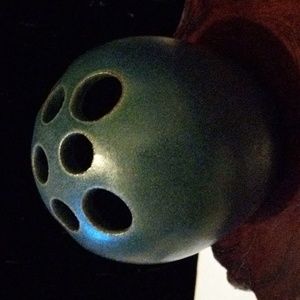 Signed Pottery Floral Frog/Vase